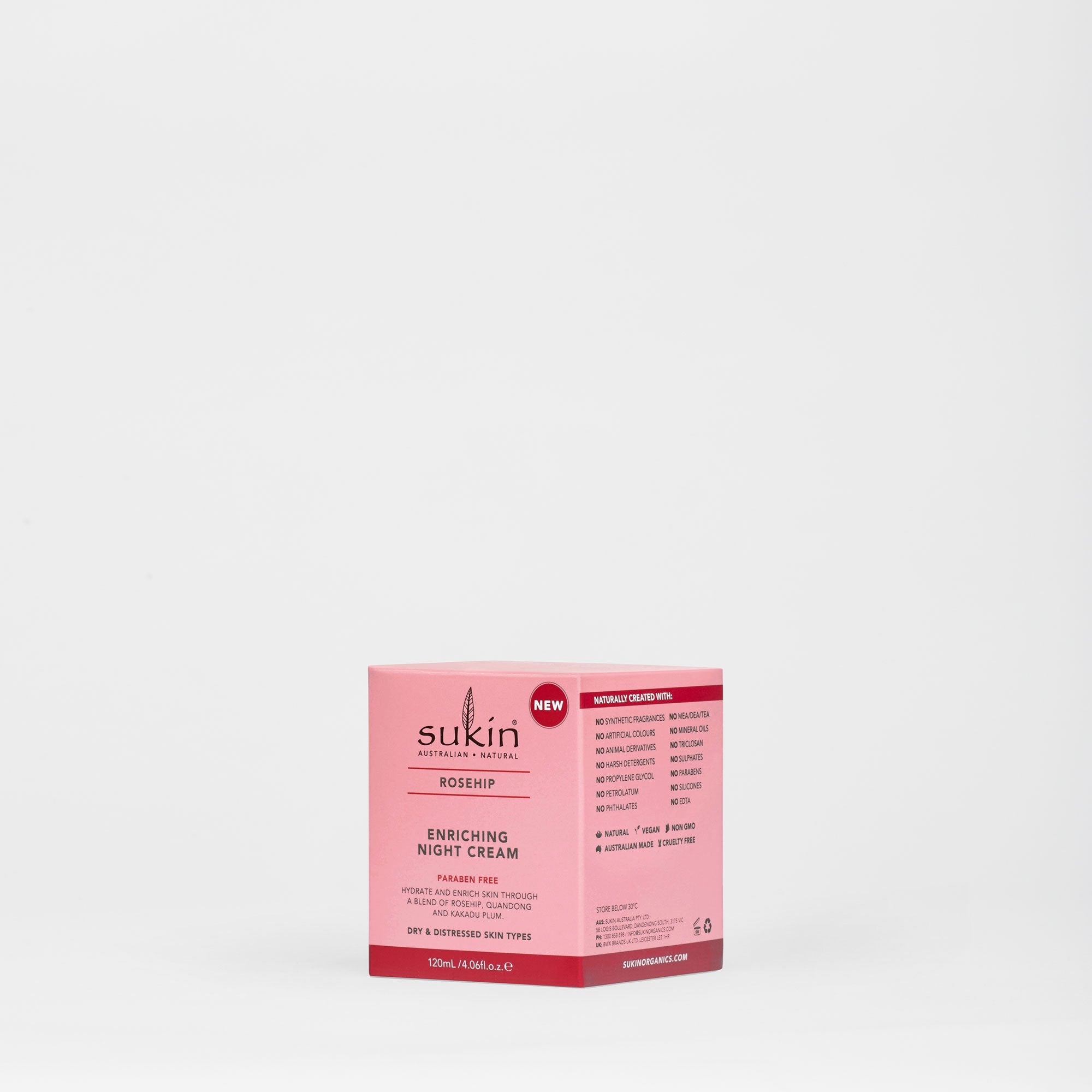 Sukin Natural Enriching Night Cream | Rosehip 120ml
